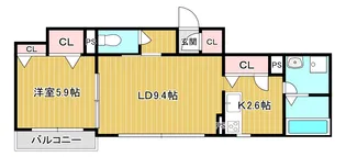 大阪府大阪市東住吉区杭全2【マンション】の間取り