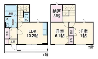 埼玉県川越市大字鯨井新田【一戸建】の間取り