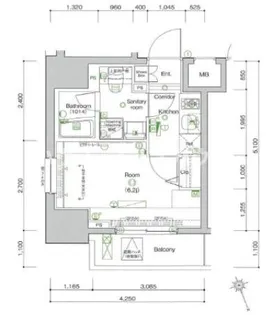 ステージグランデ東池袋駅前【6階】の間取り
