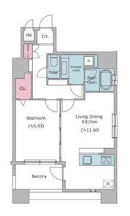 レジディア島津山【13階】の間取り