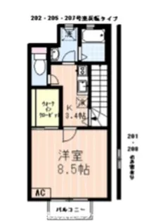 東京都小平市大沼町2【アパート】の間取り