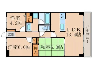 グランドメゾン伏見桃山【7階】の間取り