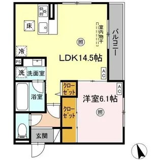 カサブランカ【1階】の間取り