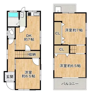 兵庫県尼崎市西難波町5【一戸建】の間取り
