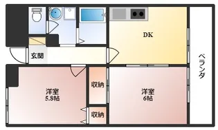 エスペランサ豊中【5階】の間取り