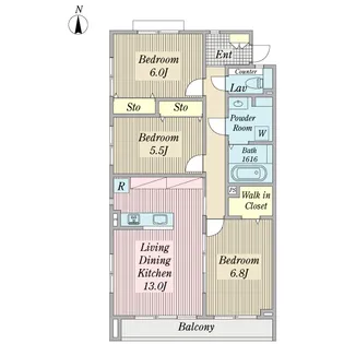 リベルテ南小岩【2階】の間取り