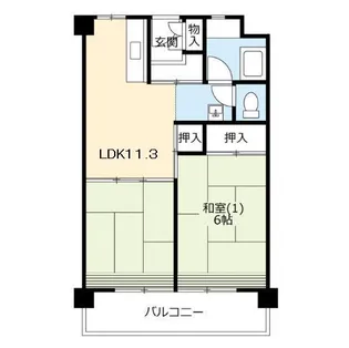 UR 泉南一丘団地 46棟【3階】の間取り