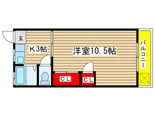 日成コ-ポ【1階】の間取り