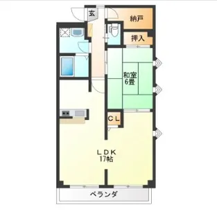 優泰佳ガーデンコートC【3階】の間取り