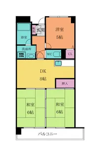 エクレール大里東【5階】の間取り