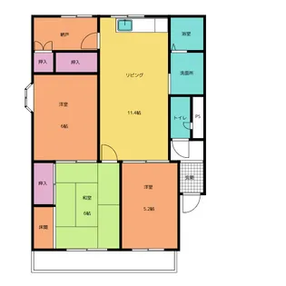 みやびハイツ【3階】の間取り
