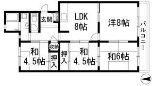 光明住宅3号棟【4階】の間取り