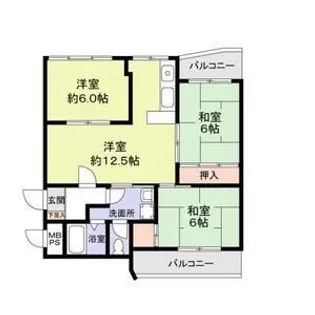 西脇ハイランドハイツ白鳳【2階】の間取り