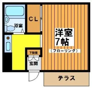 マメゾン羽根木【1階】の間取り