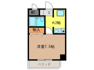 コ-ポラスユニ【3階】の間取り