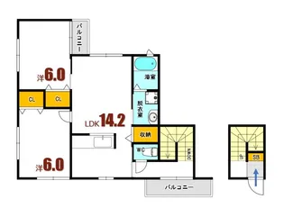 メゾンK【2階】の間取り