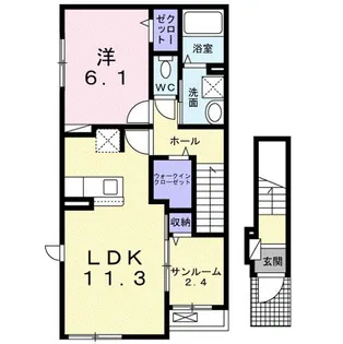 グレースシャイン【2階】の間取り
