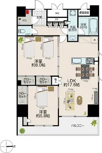 ブランヴェール【13階】の間取り