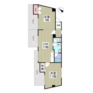 テラスガイア【4階】の間取り