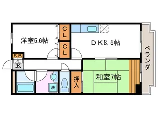 ラス・ヌベス【4階】の間取り