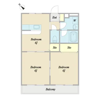 サンライズ江口 2【2階】の間取り