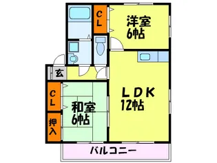やよい坂プロムナードI【2階】の間取り