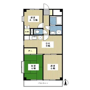 ナテュール平台【3階】の間取り