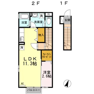 T-room B【2階】の間取り