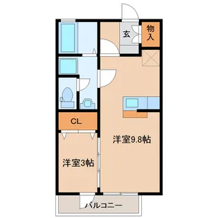 カサヴェルデ弐番館【2階】の間取り