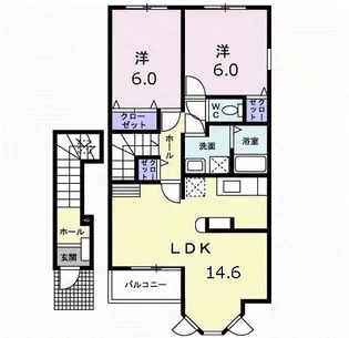 コスミオン C【2階】の間取り