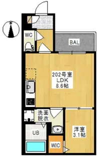 REGALEST 門田屋敷II【2階】の間取り