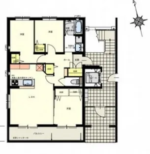 Shangri-La旭園【1階】の間取り