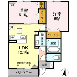 ソレイユ・ルヴァン【1階】の間取り