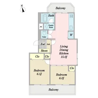 トーカン立川マンション【2階】の間取り