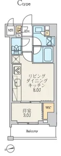クレストコート北千住レジデンス【4階】の間取り