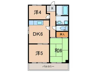五葉ビル【4階】の間取り