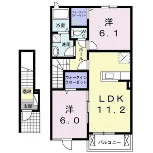 CROWD真備【2階】の間取り