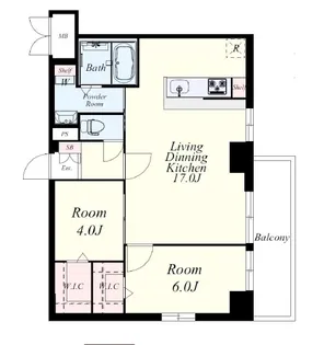 ベルコルティーレ【6階】の間取り