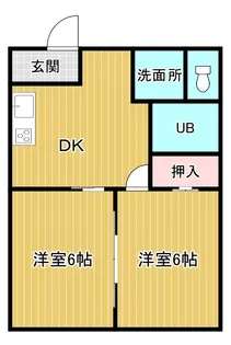ハイツ常念D【1階】の間取り