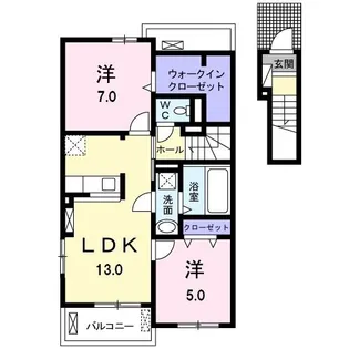 クラウンスクエア【2階】の間取り