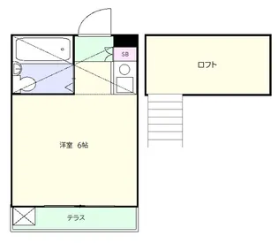 フラット中野【1階】の間取り