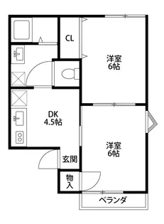 フルーヴ松波【2階】の間取り