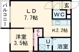 コンフォール恵庭【1階】の間取り