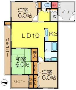 フレア・アネックス【2階】の間取り