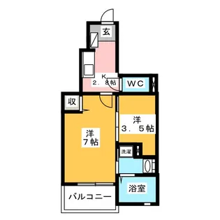 ポルトソレイユ【1階】の間取り