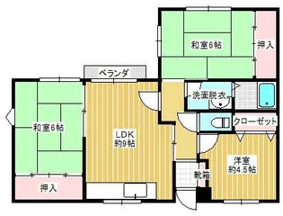 旭ヶ丘コーポ【1階】の間取り