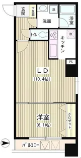 アクアコート【10階】の間取り