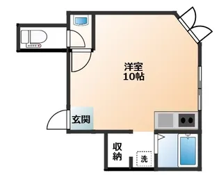 新八幡街ビル東棟北角【2階】の間取り