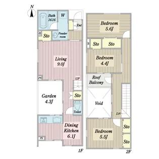 ル・ポール東白楽26の間取り