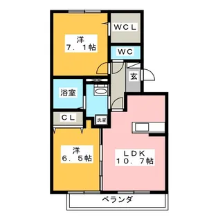 モンシャトー岐南【1階】の間取り